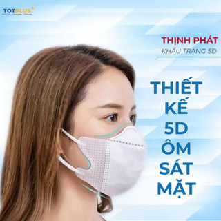 50 chiếc Khẩu trang 5D Thịnh Phát 3 Lớp Kháng Khuẩn, Mềm Nhẹ, Thoáng Khí