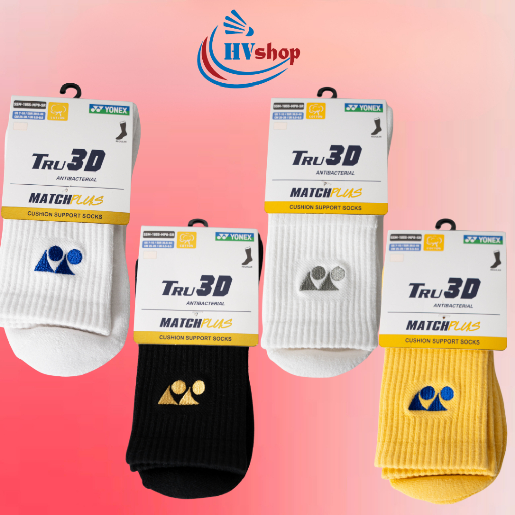 Tất cầu lông Yonex chính hãng SSM-1855-MP8, cổ cao 25-28cm, chất liệu dày dặn, thoáng mát - HVShop