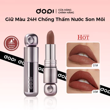 DOPI satin mờ son môi mềm sương mù kem son nhung độ bão hòa cao chống dính cốc môi bùn