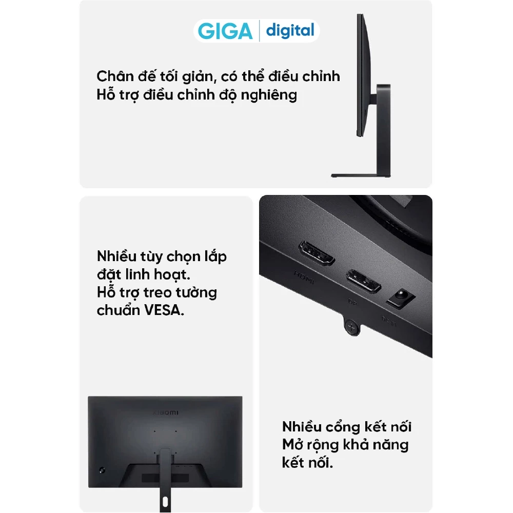 Màn hình máy tính Xiaomi Monitor A27i ELA5345EU /A27QI/ A24i ELA5444EU/ A27Ui - Độ phân giải Full HD, tấm nền IPS