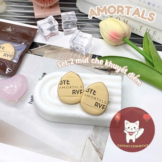 [AMORTALS] Set 2 Bông Mút Mini Che Khuyết Điểm AMORTALS, The Little Concealer Powder Puff, 3.36g