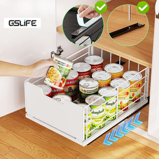 Gslife Ngăn Kéo Trượt Để Đồ Tủ Bếp - Thiết Kế Ray Trượt Mượt Mà, Đựng Gia Vị & Dụng Cụ Bếp