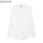 GIORDANO Áo Sơ Mi Nam Cổ Trụ Linen Shirt 01045203 — ảnh 3