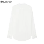 GIORDANO Áo Sơ Mi Nam Cổ Trụ Linen Shirt 01045203 — ảnh 4