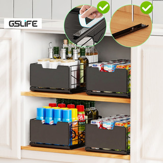 Gslife Ngăn Kéo Trượt Để Đồ Tủ Bếp - Thiết Kế Ray Trượt Mượt Mà, Đựng Gia Vị & Dụng Cụ Bếp