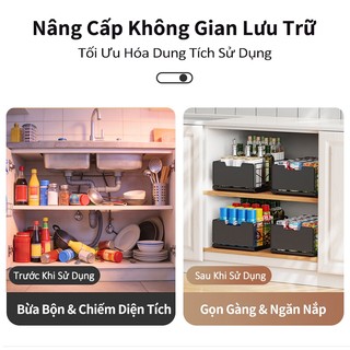 Gslife Ngăn Kéo Trượt Để Đồ Tủ Bếp - Thiết Kế Ray Trượt Mượt Mà, Đựng Gia Vị & Dụng Cụ Bếp