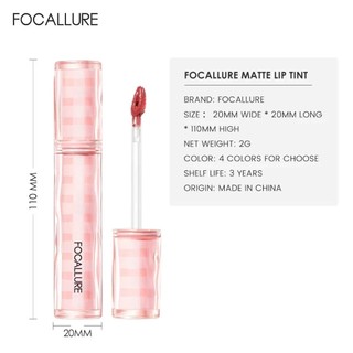 Focallure Velvet Matte Mousse Son môi Nhẹ Độ ẩm mượt Son Tint 2g
