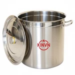 Nồi cao Inox cao cấp Luộc gà cao cấp Nấu Bún Phở,Dùng Cho Bếp Gas, Bếp củi , Bếp Từ, kích thước 40x40 - 50L — ảnh 7