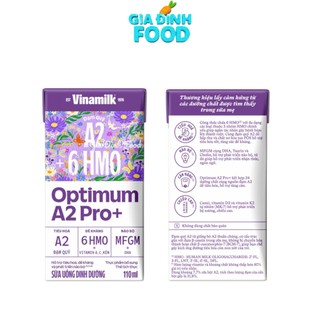 Sale date thangs 9 - Sữa Pha Sẵn Vinamilk Optimum A2 Pro+ Lốc  4 hộp/ 110ml