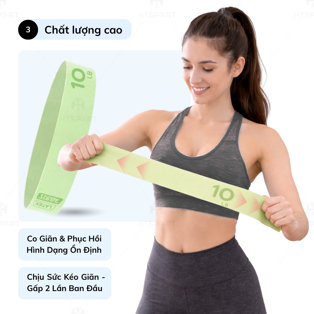 Dây Kháng Lực Miniband Aolikes 3619, Cao Su Latex Cao Cấp Hỗ Trợ Tập Gym - Yoga Luyện Tập Tại Nhà