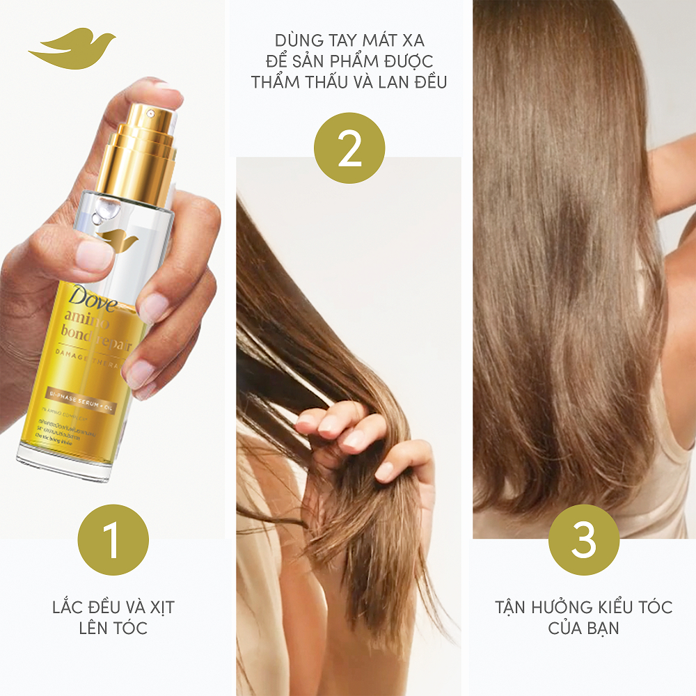 Mĩ phẩm LS] Serum + Dầu dưỡng tóc 2 trong 1 chứa 7% Amino Acid cho tóc