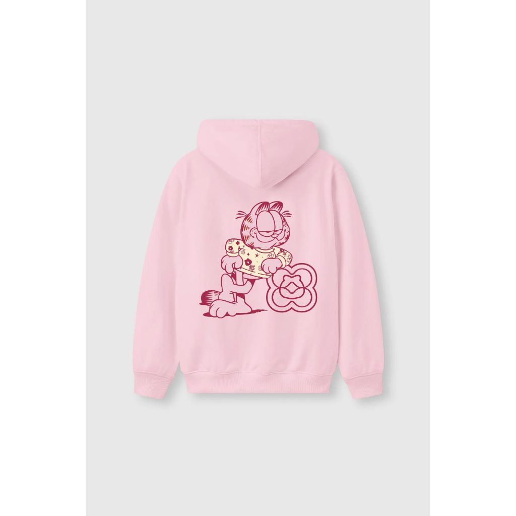 [BST Tết] Áo Nỉ Mũ BOO Overfit Unisex In Họa Tiết Garfield Chất Lượng Cao Cấp, Dày Dặn Mặc Đi Chơi, Đi Làm