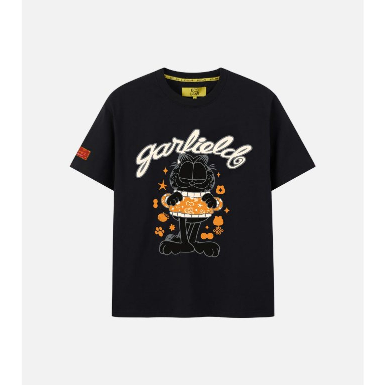 [BST Tết] Áo Thun BOO Unisex Cotton Cổ Tim In Hình Mèo Garfield Chất Liệu Cotton Cao Cấp, Họa Tiết Dễ Thương