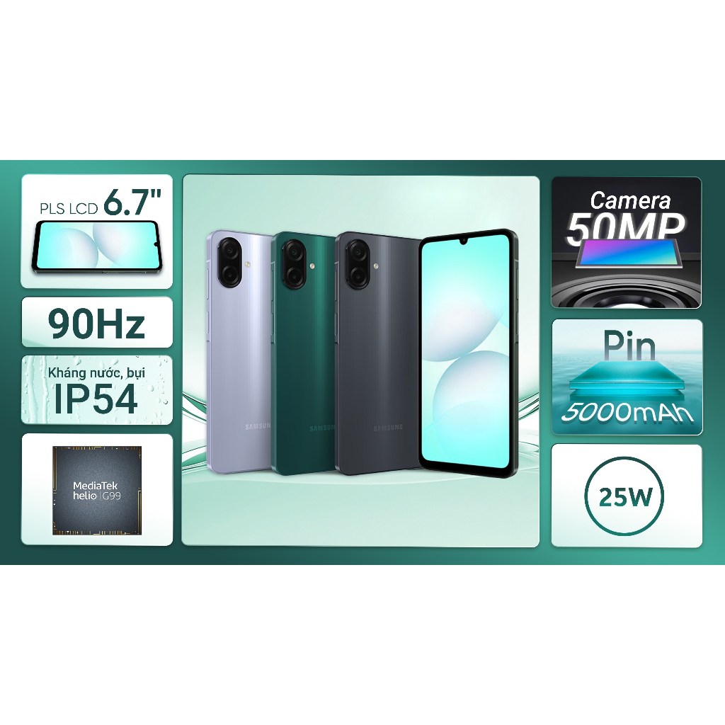 Điện Thoại Samsung Galaxy A07 4G LTE 4GB | 128GB - Màn hình 6,7", 5000mAh - Hàng Chính Hãng