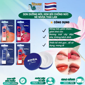 Dưỡng Môi Nivea Hương Trái Cây, Kem Dưỡng Ẩm Toàn Thân Nivea Thái Lan - Thehouseshop