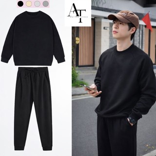 Set Bộ Đồ Nỉ Thu Đông HS HOÀNG SỰ GROUP Sweater Basic Cổ Tròn Nam Nữ Form Unisex 4 Màu Lựa Chọn