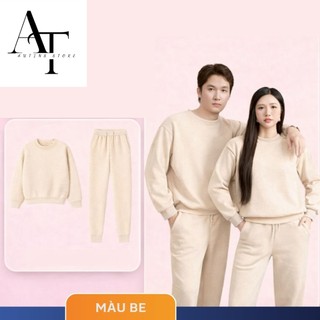 Set Bộ Đồ Nỉ Thu Đông HS HOÀNG SỰ GROUP Sweater Basic Cổ Tròn Nam Nữ Form Unisex 4 Màu Lựa Chọn