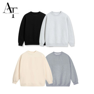 Áo Sweater Unisex Form Rộng AT AUTINS STORE Tay Chéo Basic Nam Nữ Nỉ Cao Cấp Không Bai Xù 4 Màu AON1