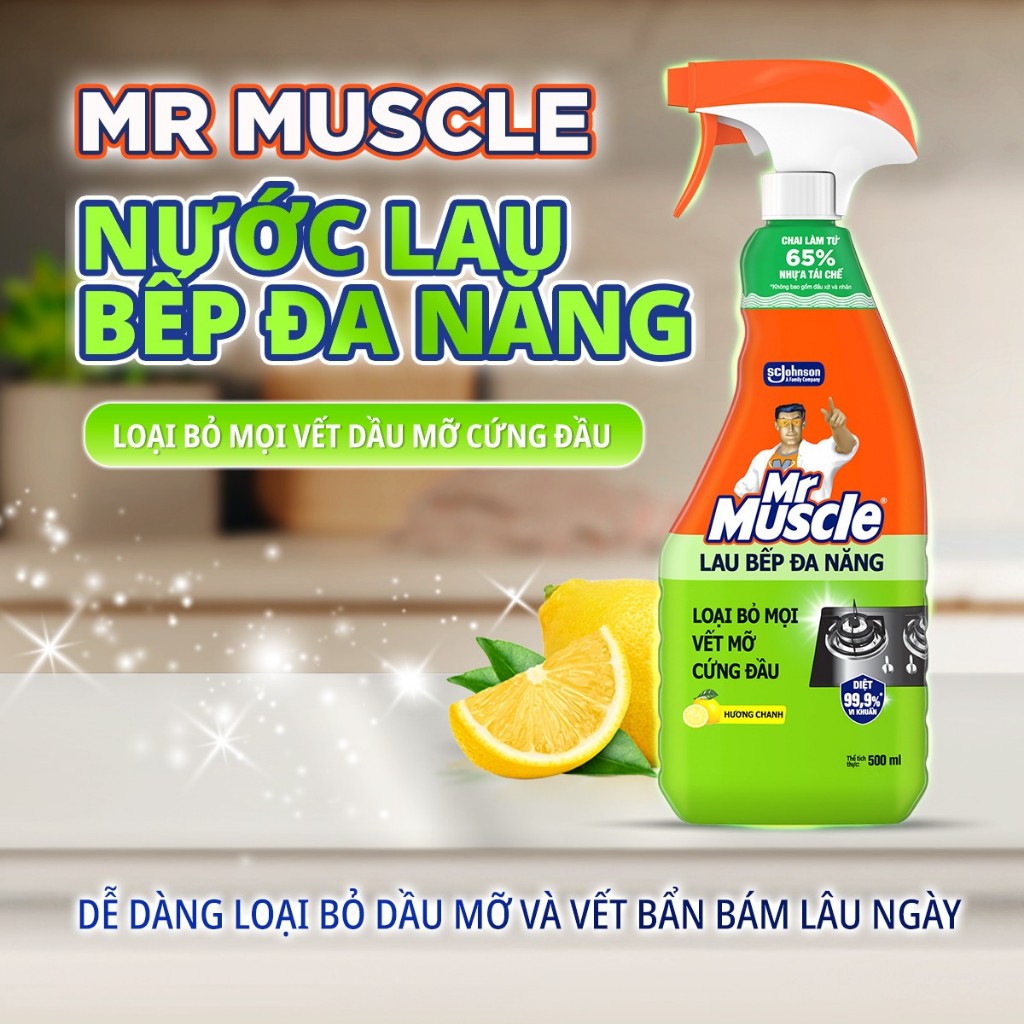 Chất Lượng Mr Muscle Nước Lau Bếp Đa Năng Hương Chanh Tẩy Sạch Vết Dầu Mỡ 500Ml Tiêu Chuẩn