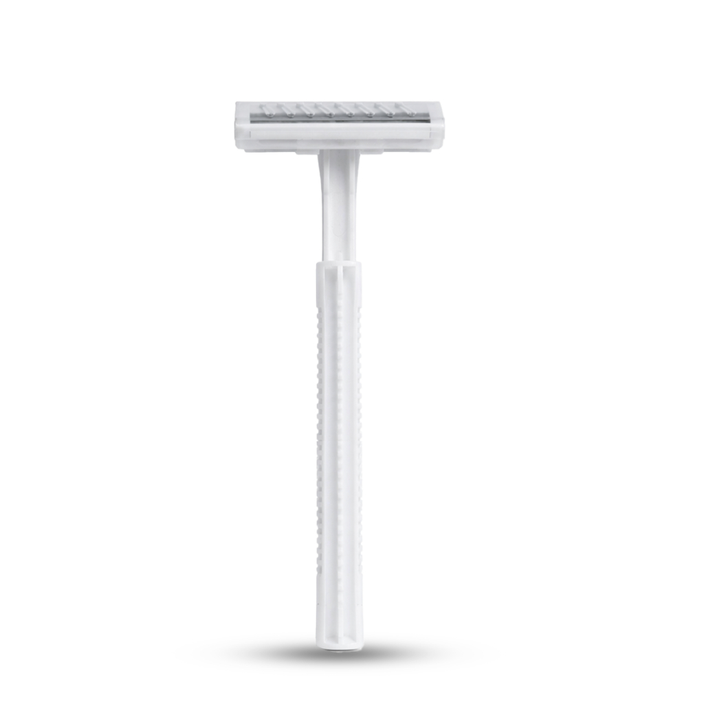 Combo 100 Dao Cạo Râu Nhựa Trắng Dùng 1 Lần Khách Sạn, Spa, Nhà Nghỉ Có Đóng Túi Nilon 10x4cm