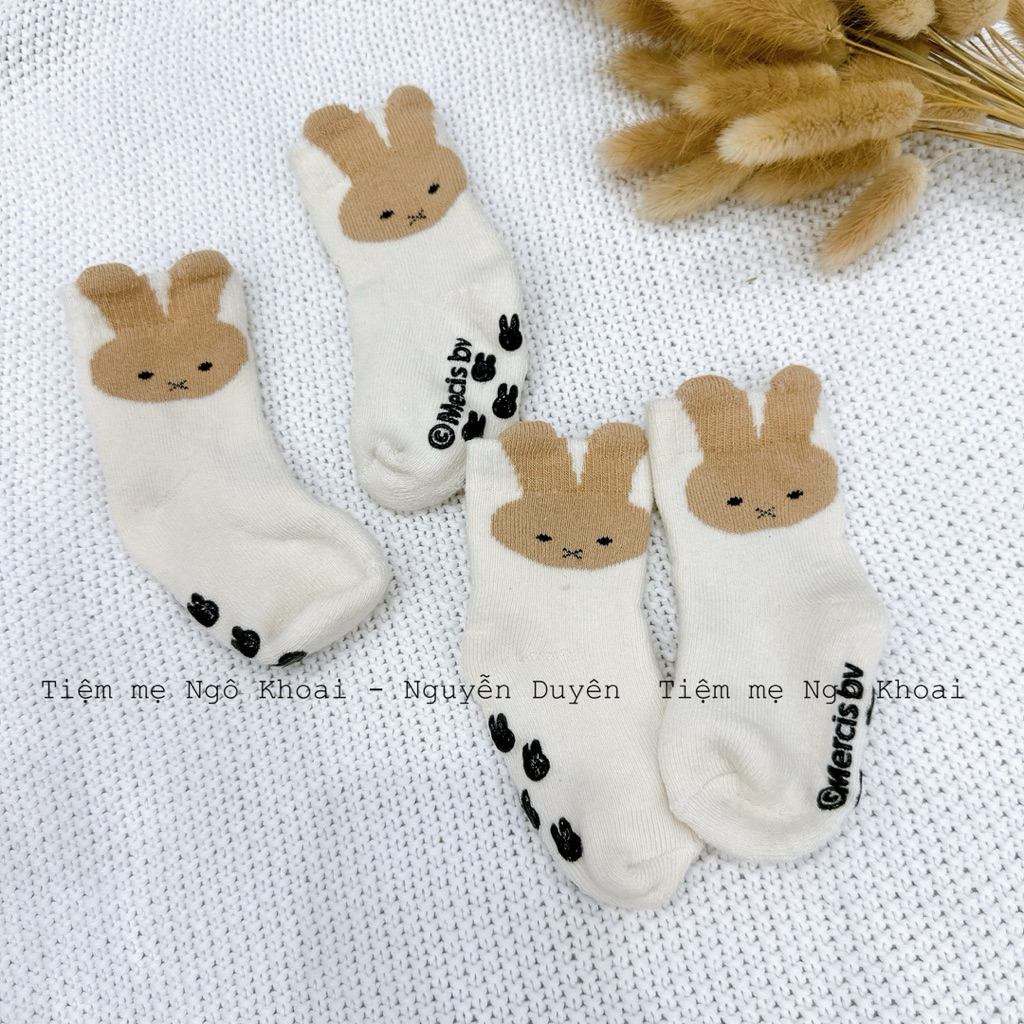 [MD232] Tất len xù dày dặn ấm áp hoạ tiết thỏ Miffy cho bé yêu