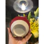 Bát Chawan thủ công có miệng rót, đế cắm chổi Chasen ( Gốm sứ cao cấp )_ Màu đỏ đậm