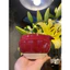 Bát Chawan thủ công có miệng rót, đế cắm chổi Chasen ( Gốm sứ cao cấp )_ Màu đỏ đậm