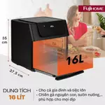 Nồi chiên không dầu 16L FUJIHOME Công suất 2100W, Lò Nướng Mini cảm ứng 3D menu 8 chế độ nấu sẵn quay gà nguyên con — ảnh 4