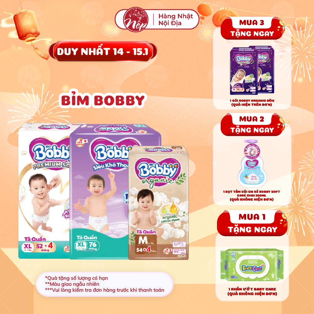Bỉm Tã Quần Bobby Ultra+ Siêu Khô Thoáng – Siêu Mỏng, Thấm Hút Tốt, Bé Thoải Mái Cả Ngày - nepshop1