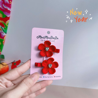 BST kẹp tóc xinh tone đỏ rực rỡ cho bé yêu link 2