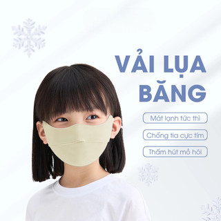 KHẨU TRANG TRẺ EM CAO CẤP CHỐNG NẮNG UPF50+ CHE GÒ MÁ, THOÁNG KHÍ, DÂY ĐIỀU CHỈNH