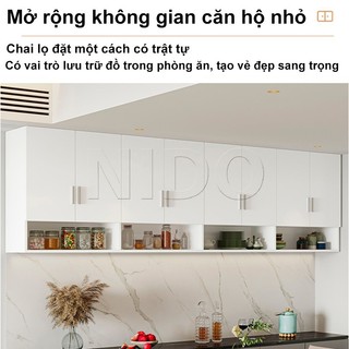 Nido Tủ Bếp Treo Tường Cho Bếp Nhỏ Phiên Bản Gỗ Mini Đa Năng Lắp Đặt Nhanh Giải Phóng Mặt Bàn