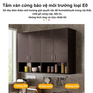 Nido Tủ Bếp Treo Tường Cho Bếp Nhỏ Phiên Bản Gỗ Mini Đa Năng Lắp Đặt Nhanh Giải Phóng Mặt Bàn