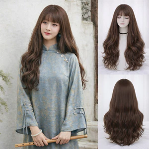 TÓC GIẢ NGUYÊN ĐẦU DIỆN TẾT, ĐI LỄ ĐI CHÙA, MẶC ÁO DÀI/ TÓC GIẢ BỘ ĐẸP XOĂN ĐUÔI TỰ NHIÊN TẶNG LƯỚI TRÙM