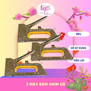 Combo 3 máy bấm ghim trên gỗ Hu Dong - dùng để trang trí kệ gỗ, hộp gỗ - tiện lợi, nhanh chóng, dễ sử dụng