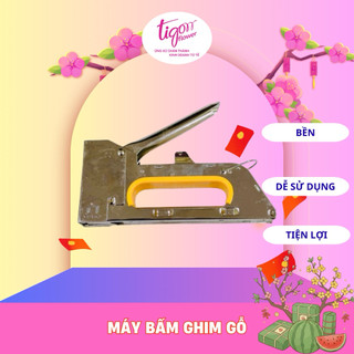 Máy bấm ghim trên gỗ Hu Dong- dùng để trang trí kệ gỗ, hộp gỗ - tiện lợi, nhanh chóng, dễ sử dụng