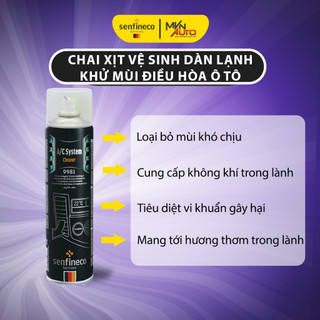 Chai xịt vệ sinh máy lạnh làm sạch và khử trùng SENFINECO 9981 System Cleaner dung tích 520ml