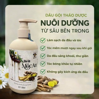 COMBO 2 Chai MỘC AN Dầu Gội 300ml - Thành Phần Nhân Sâm Gừng Bồ Kết Hà Thủ Ô Bồ Hòn Cỏ Mần Trầu
