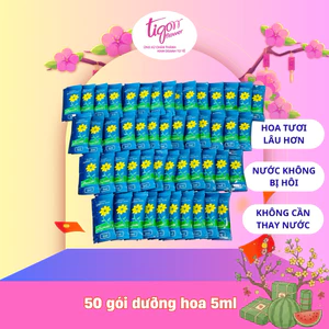 50 gói NƯỚC DƯỠNG HOA BAMBI - Hoa tươi lâu rực rỡ, giữ nước sạch hơn (1 gói 5ml) (ĐƯỢC ĐỒNG KIỂM)