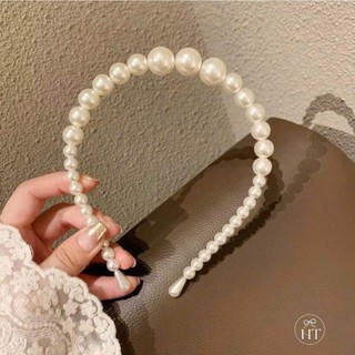 Băng đô cài tóc đính ngọc trai nhân tạo hàng cao cấp Bờm tóc nữ phong cách Hàn Quốc Hot Trend