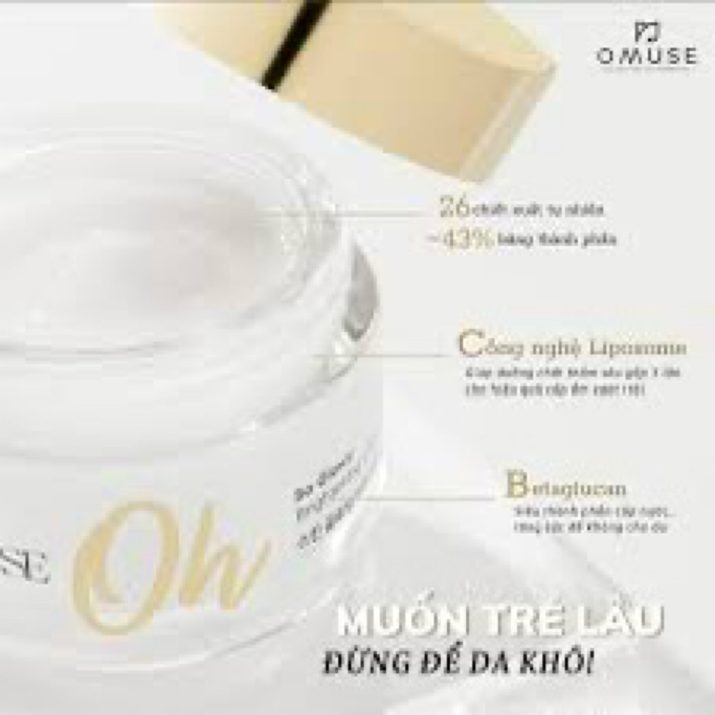 Kem Dưỡng Trắng Da O’Muse Oh So Glowy Brightening Cream 50G