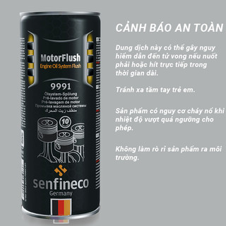 Súc rửa động cơ tẩy cặn bẩn làm sạch khoang nhớt ô tô SENFINECO 9991 Motor Flush Engine Flush dung tích 443ml