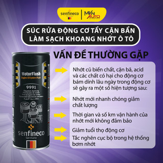 Súc rửa động cơ tẩy cặn bẩn làm sạch khoang nhớt ô tô SENFINECO 9991 Motor Flush Engine Flush dung tích 443ml