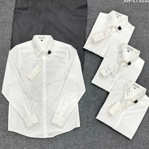 Áo Sơ Mi Dl.0r Thêu Cổ Phối Bọ Đen Hàng Đẹp Bản Chuẩn-Sơ Mi Nam Hàng Đẹp Chuẩn Form Phong Cách Boy Phố Dễ Phối Đồ