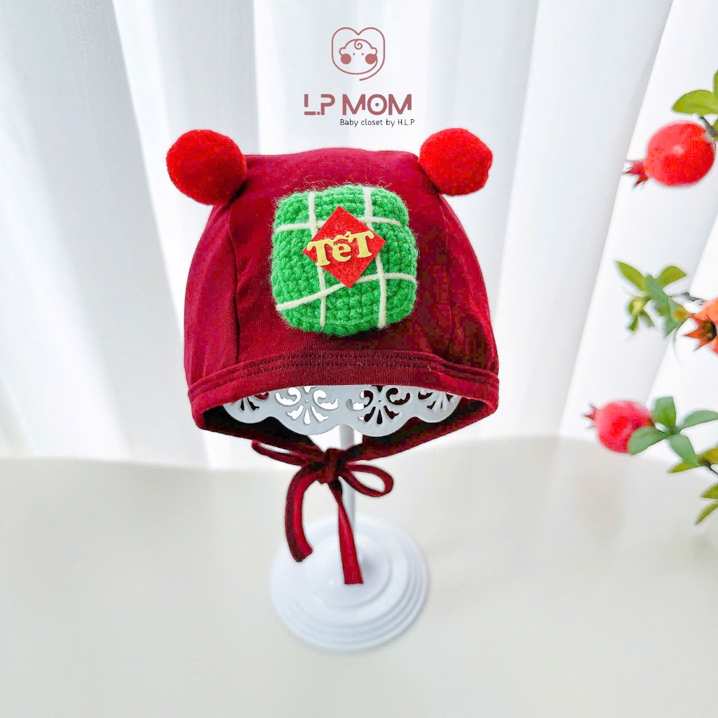 Mũ Tết cho bé từ sơ sinh tới 2 tuổi phong cách Tết cổ truyền Việt Nam, đáng yêu, xinh xắn, cotton, tết