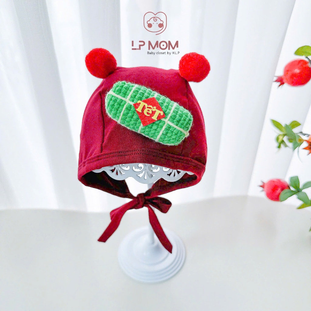 Mũ Tết cho bé từ sơ sinh tới 2 tuổi phong cách Tết cổ truyền Việt Nam, đáng yêu, xinh xắn, cotton, tết