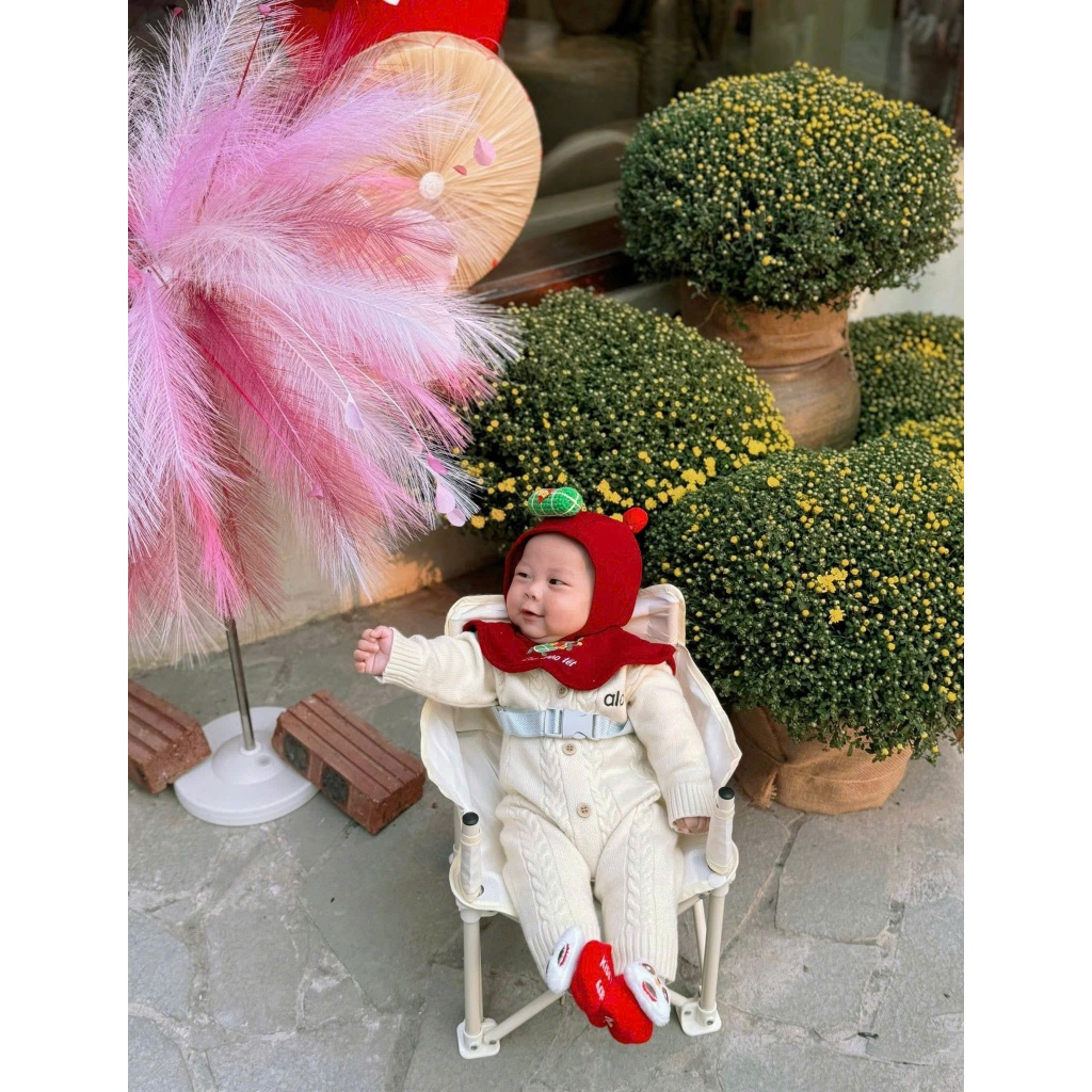 Mũ Tết cho bé từ sơ sinh tới 2 tuổi phong cách Tết cổ truyền Việt Nam, đáng yêu, xinh xắn, cotton, tết