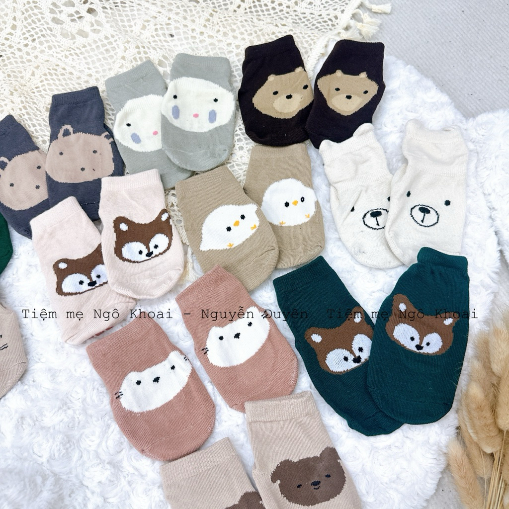 [MD233]NEMO Tất dệt sợi bông ấm áp có đế chống trơn trượt