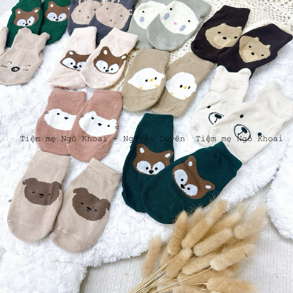 [MD233]NEMO Tất dệt sợi bông ấm áp có đế chống trơn trượt
