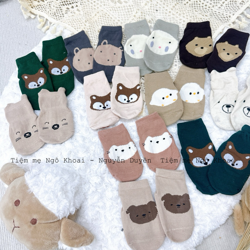 [MD233]NEMO Tất dệt sợi bông ấm áp có đế chống trơn trượt